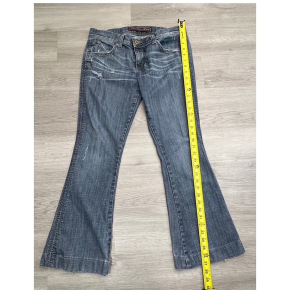 Divine Rights‎ of Denim Jeans Size 30 Low Rise Super Flare Distressed - Picture 13 of 16